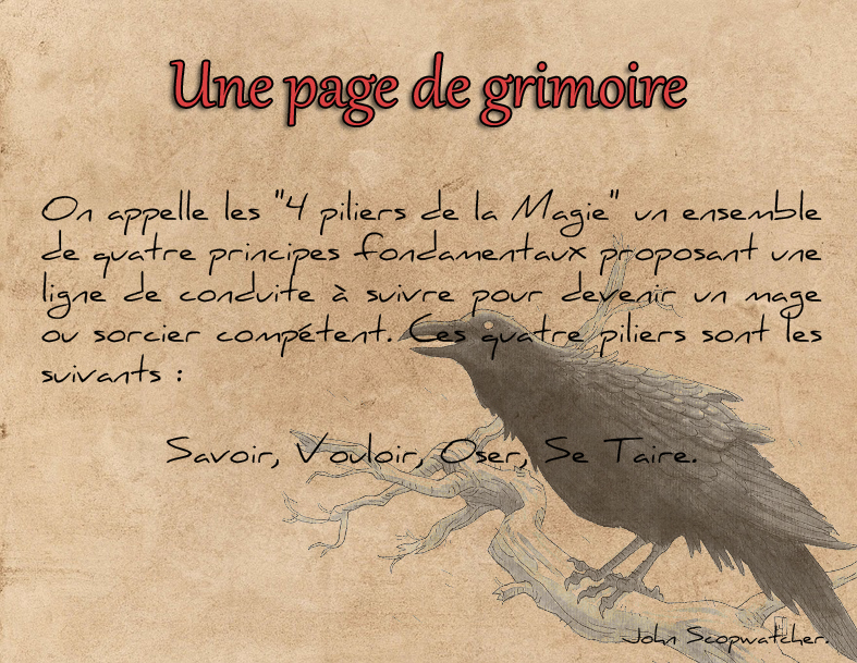 Les règles de conduite du sorcier