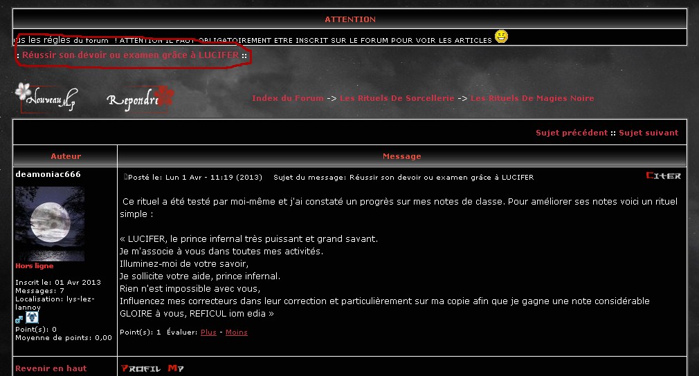 lucifer reponses controle de maths
